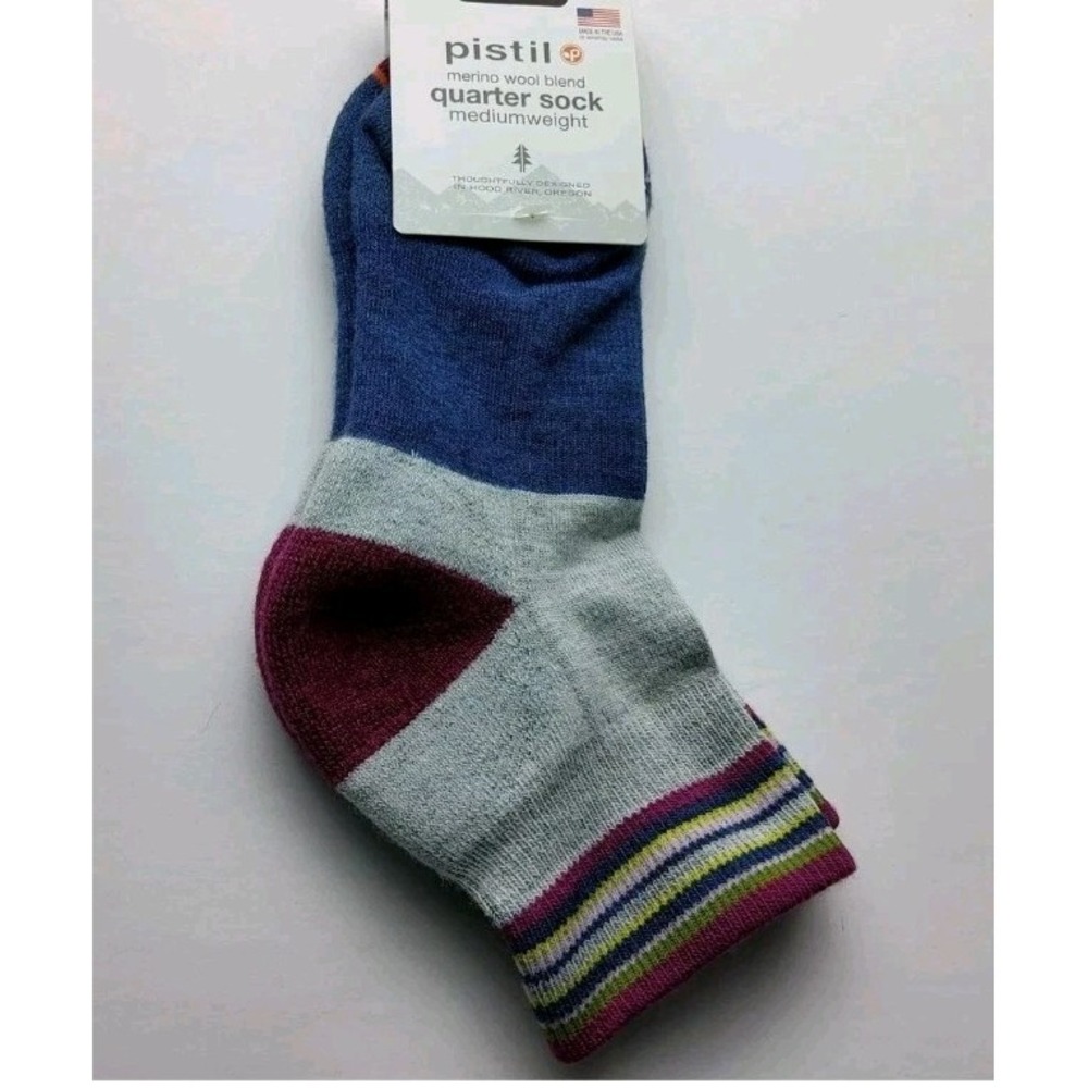 Pistil Women's Wool Blend Kaiya Quarter Socks Made In USA Size L 10-12.5 L75